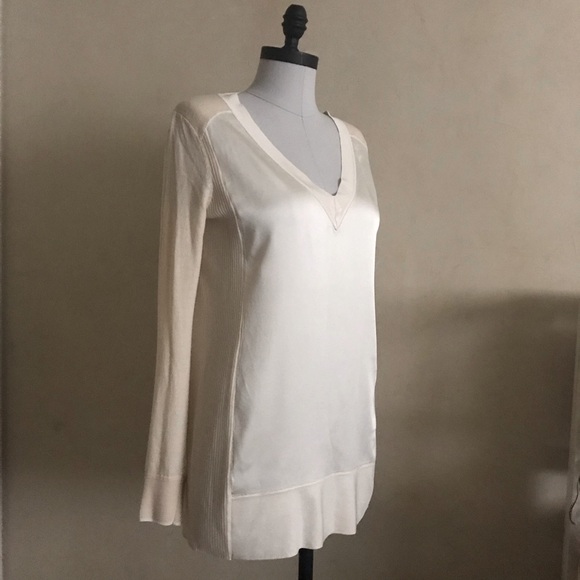 Rag & Bone Two Tone Merino Wool Top - Picture 1 of 7